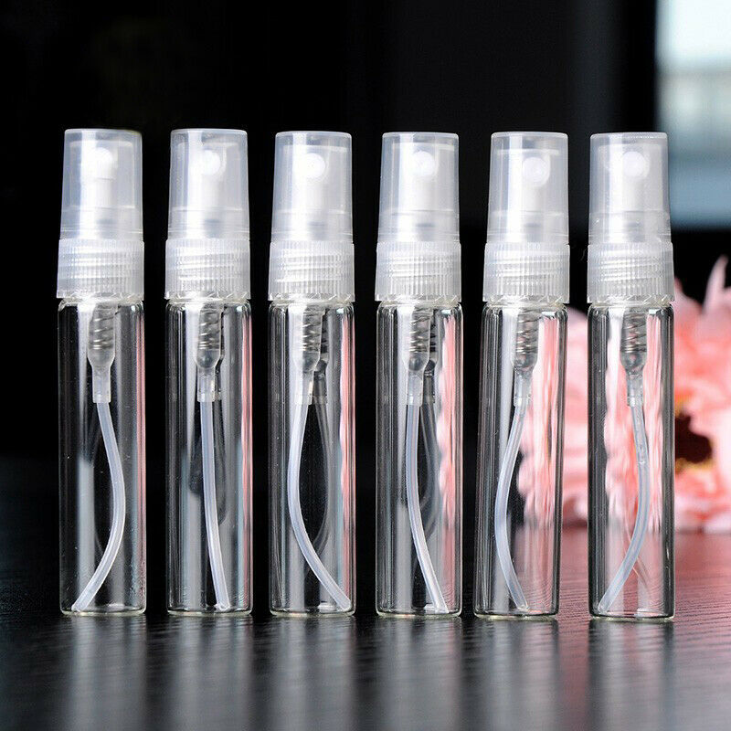 5Pcs 5ml Travel Glass Empty Bottle Refill Perfume Atomizer Pump Scent Spray New