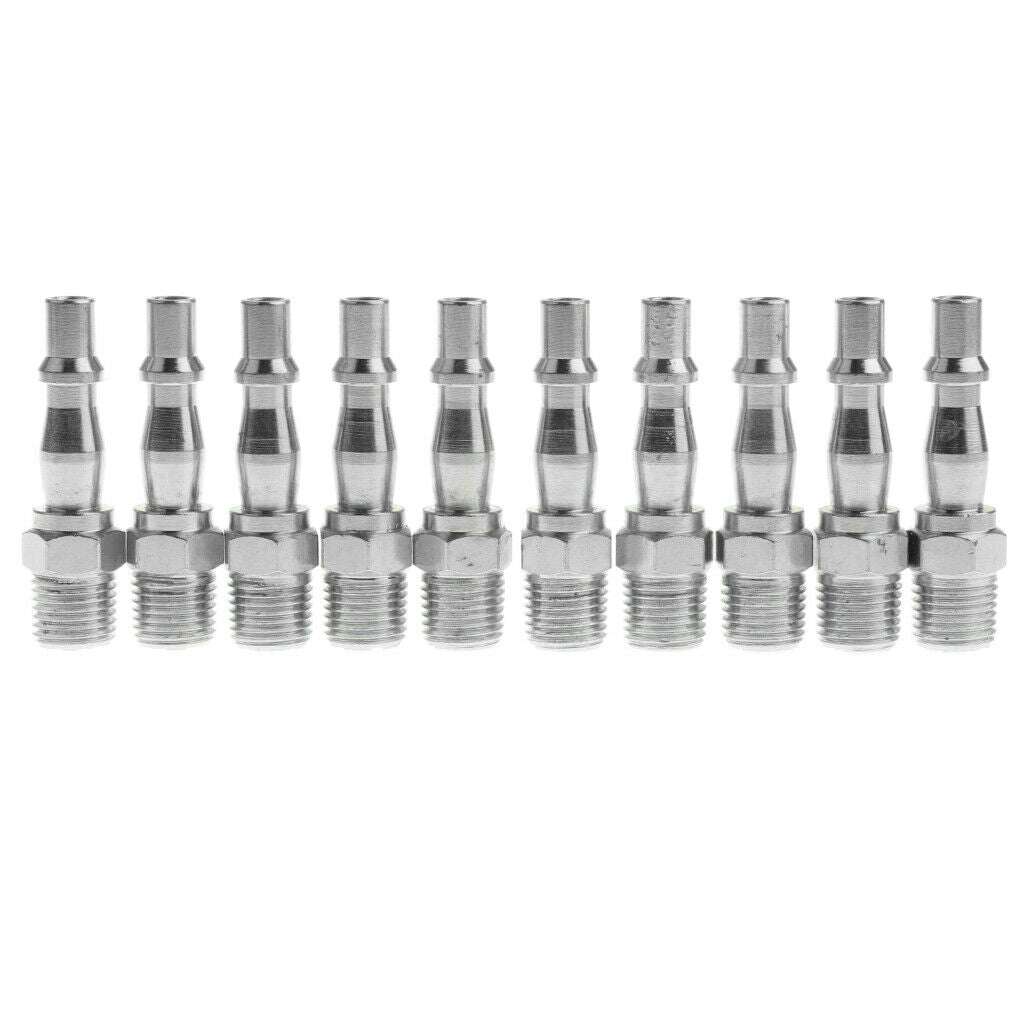 10 Pieces Pneumatic Air Quick Connectors Coupling Adapter Threaded Couplers