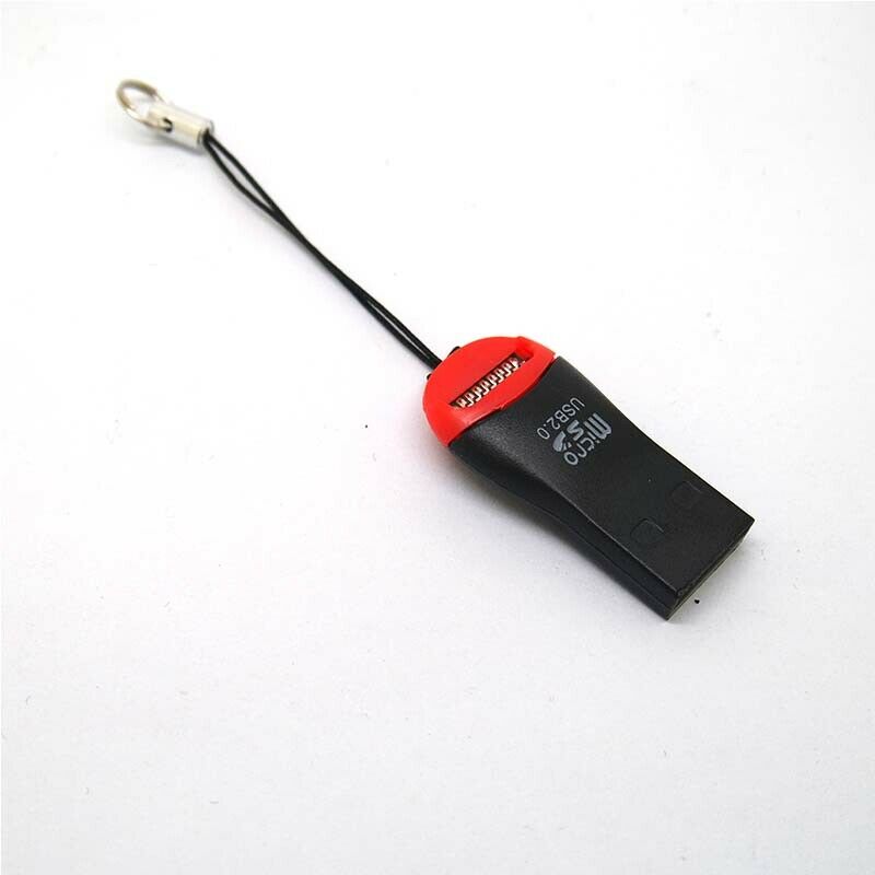 2pcs easy carry key ring USB 2.0 TF Memory Card Reader MicroSD Micro SD T-Flash