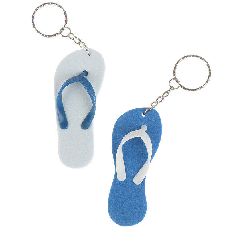 2x Boat Floating Keychain Buoyant Foam Flip Flops Shaped Key Floats Key Ri.l8
