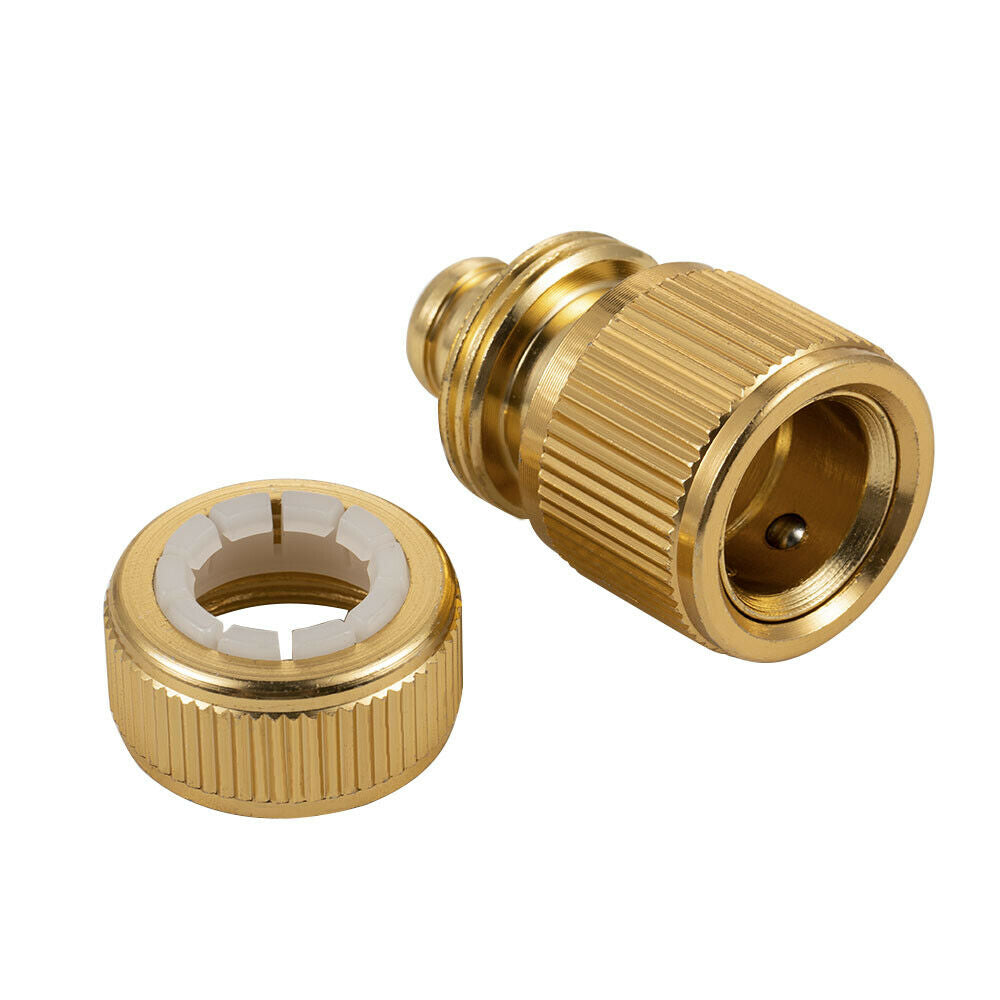 1/2" Brass Hose Connectors Garden Watering Water Hose Pipe Tap Adaptor Fitting