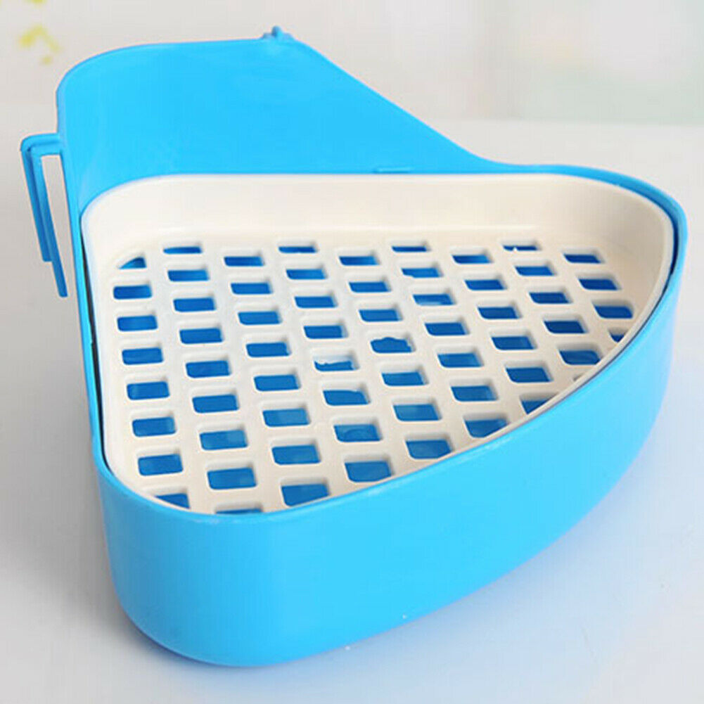 Pet Cat Hamster Rabbit Corner Toilet 2-Layers Triangle Small Animal Pets Litter