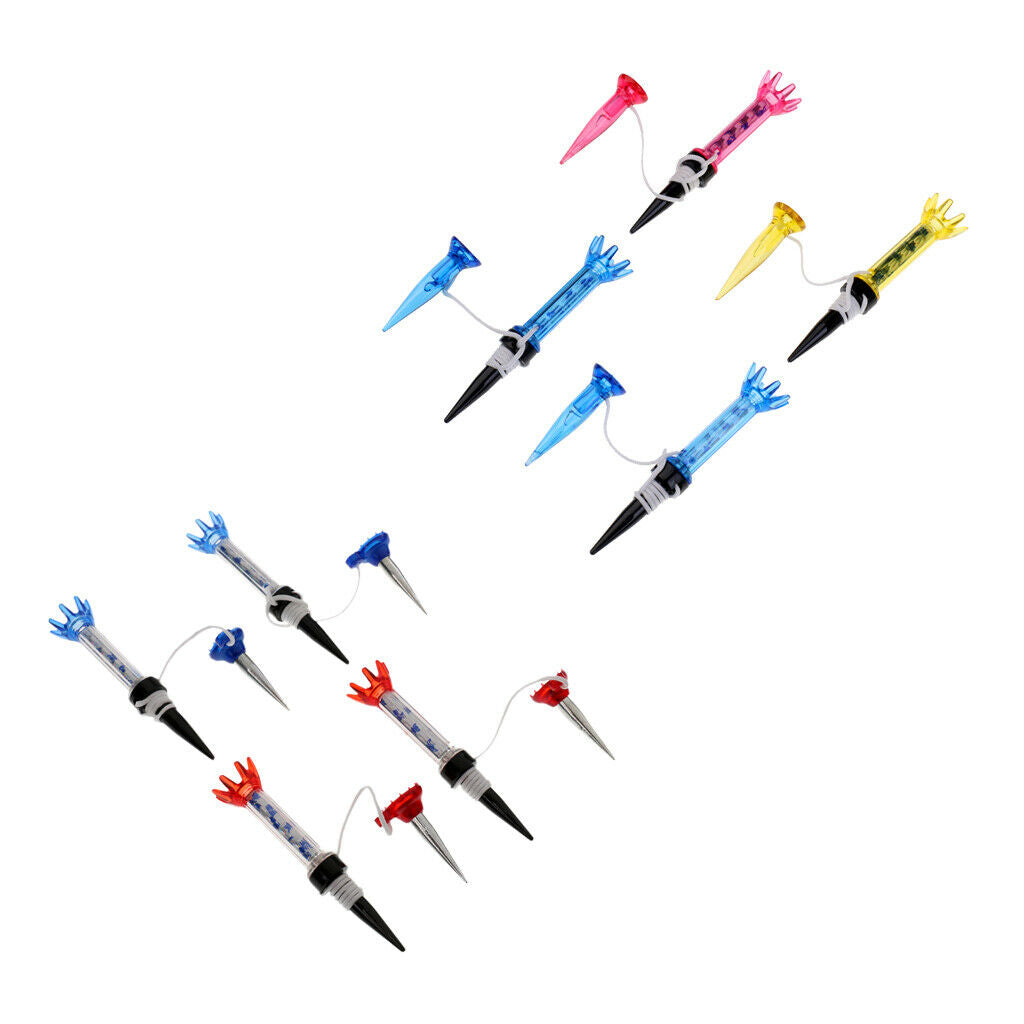 MagiDeal 8 Pieces 80mm Plastic Magnetic Golf Tees with Anchor Random Color