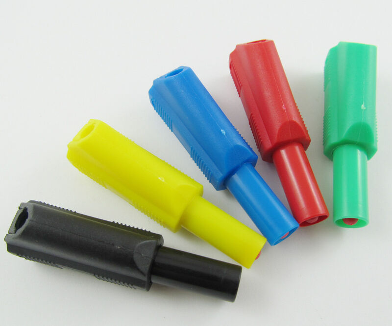 5pcs High Quality Full Seal Insulated Stackable 4mm Banana Plug Female 5 Colors