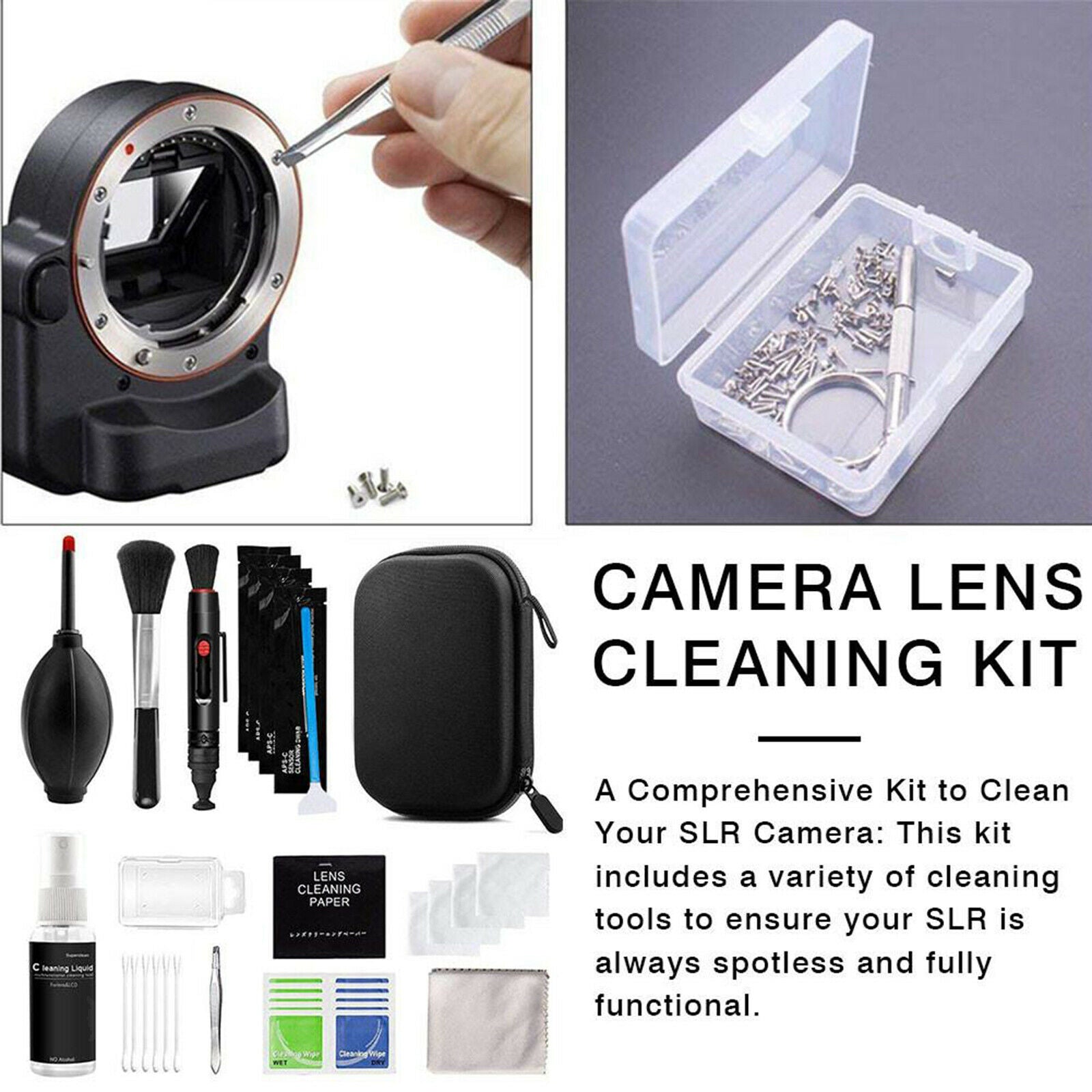 Professional Camera Cleaning Kit for DSLR Cameras + Air Blower Nozzle + APS-C