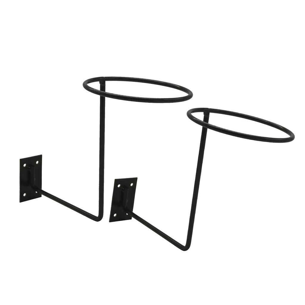 2 Pack Rust-proof Helmet Holder Painter Sun Hat Wig Rack Hook Stand Black