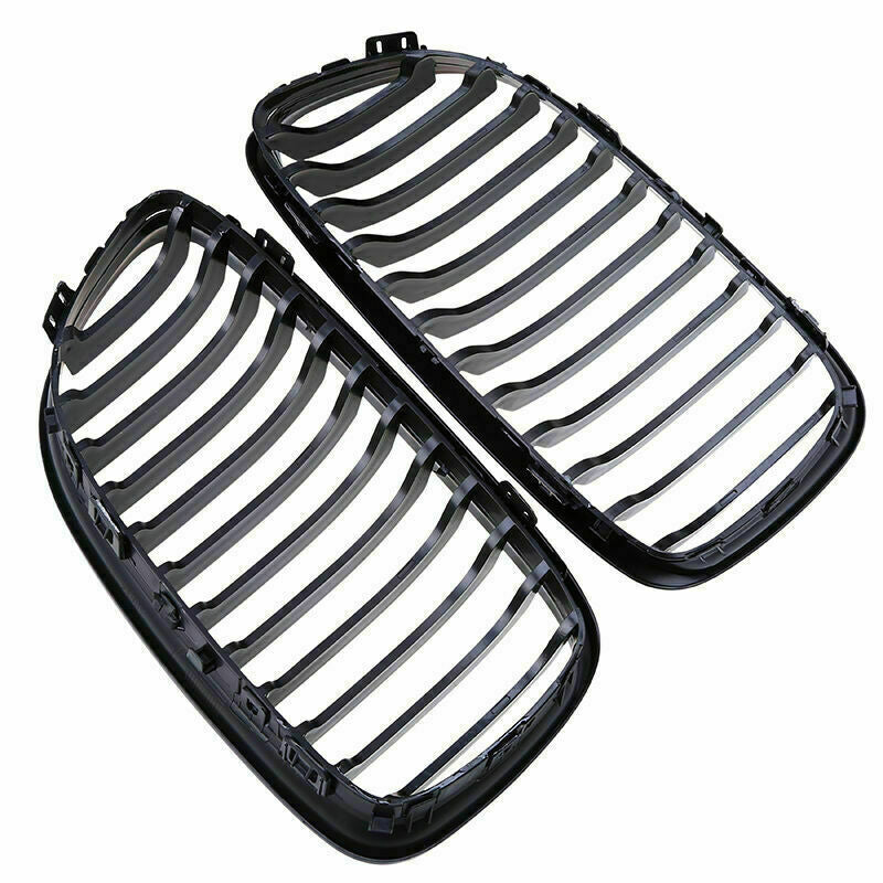 For BMW E90 328i xDrive Sedan 2008-2011 Glossy Black Kidney Front Bumper Grilles
