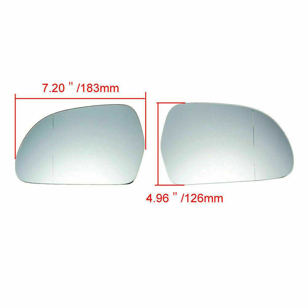 Pair Heated Door Side Mirror Glass and Backing Plate Fits AUDI A4 S4 A5 S5 10-16