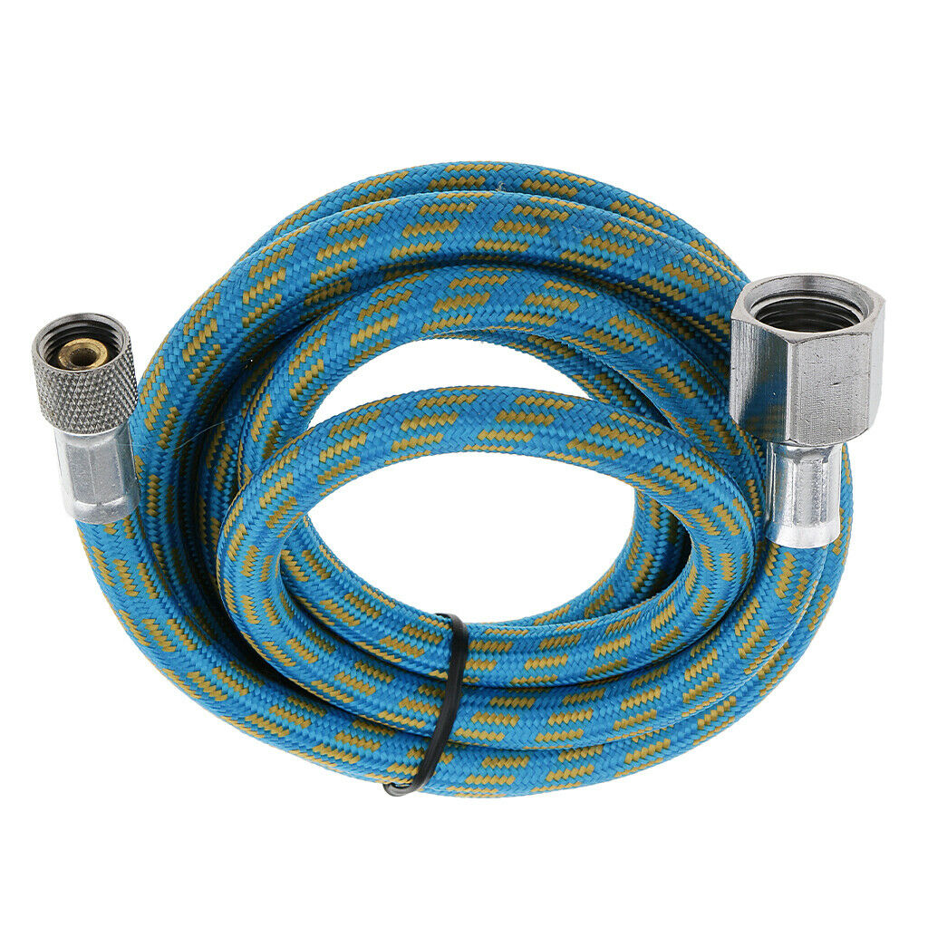 150cm Nylon Braided Airbrush Air Hose 1/8" to 1/4" Adaptor Spray Connector