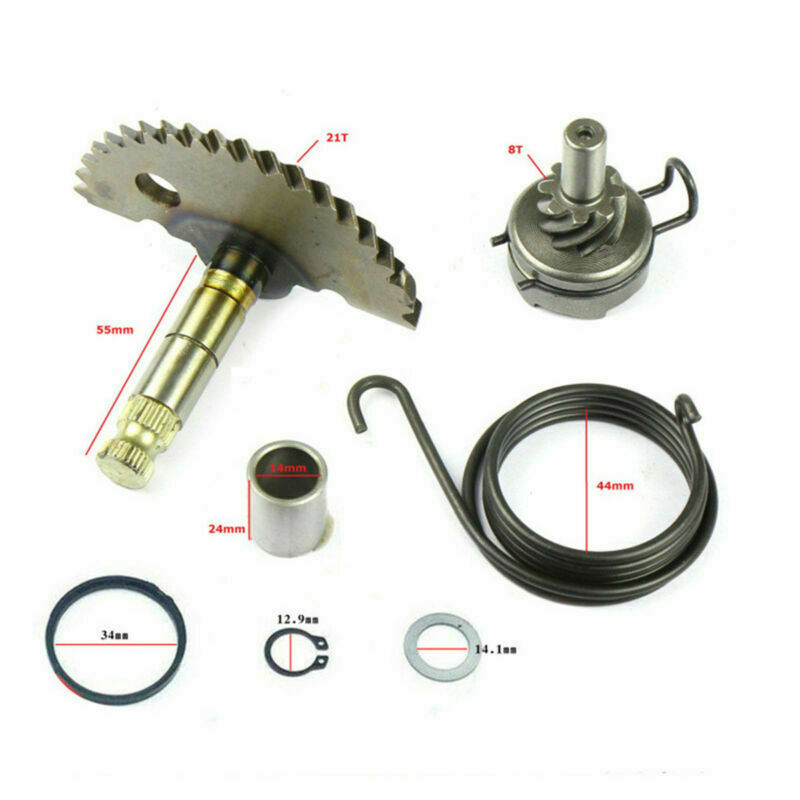 Kick Start Shaft Sleeve +Gear +Spring Kit For 49cc 50cc 80cc GY6 139QMB Scooter