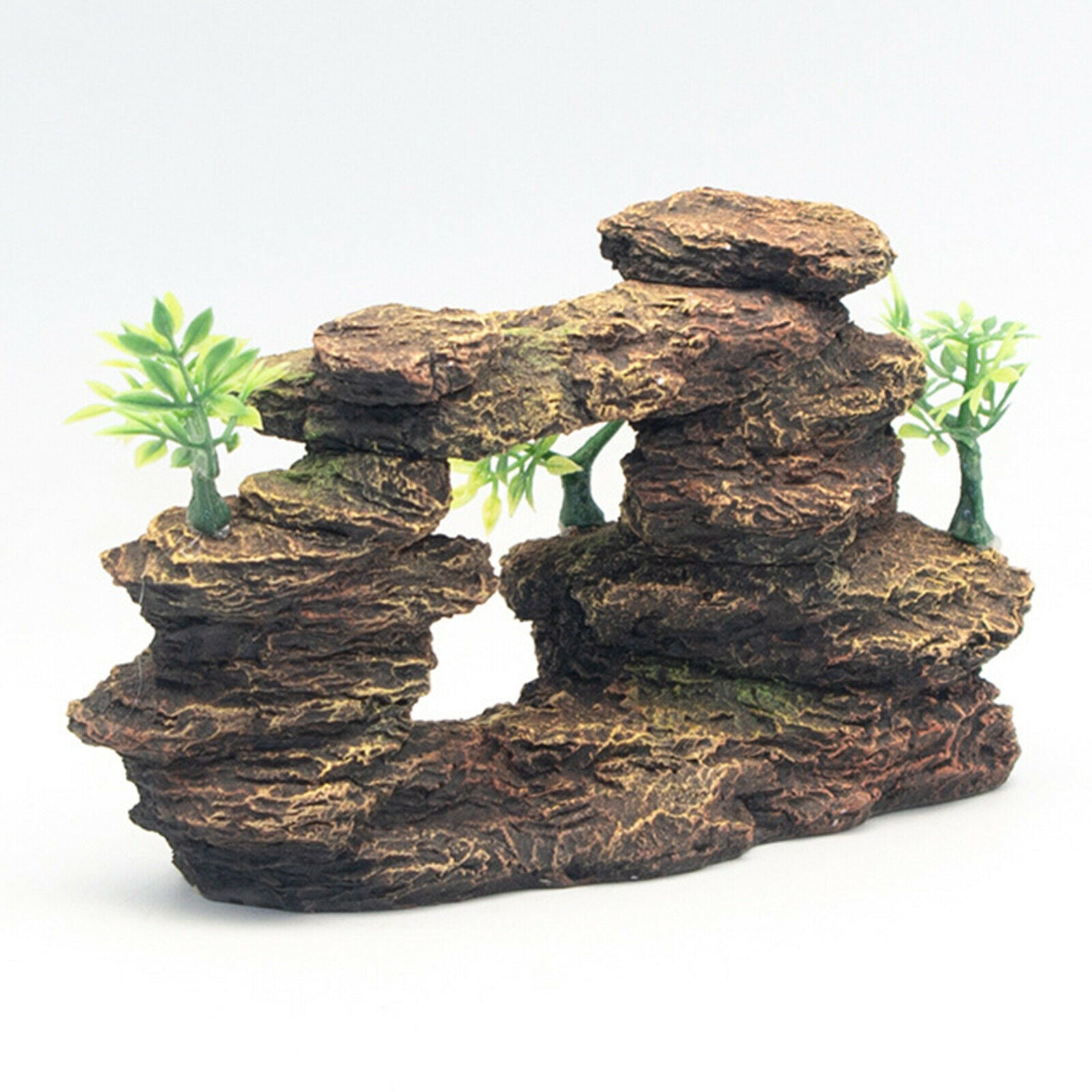 Aquarium Mountain Ornament Artificial Fish Tank Decor Crab Cave Accessories