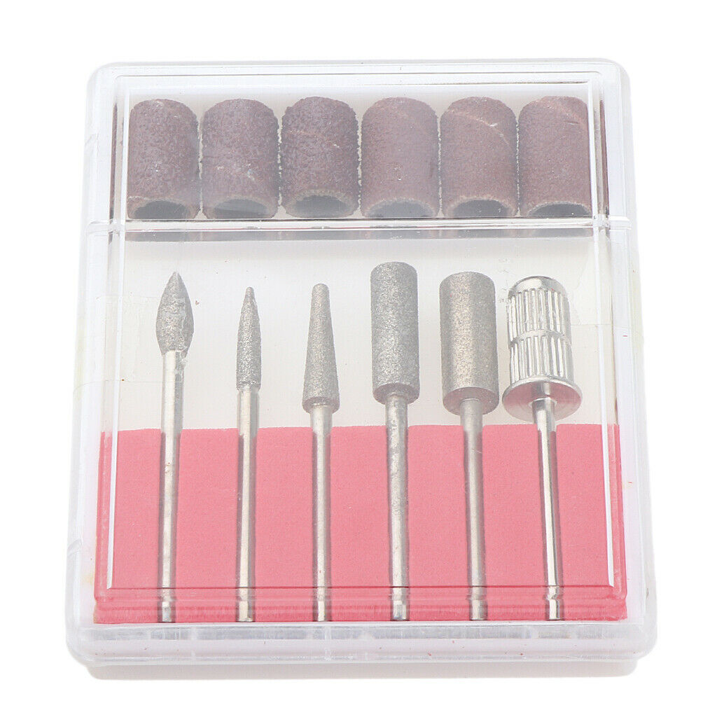 6pcs Stainless Steel Grinding Head Nail Bit Set for Electric Nail File /