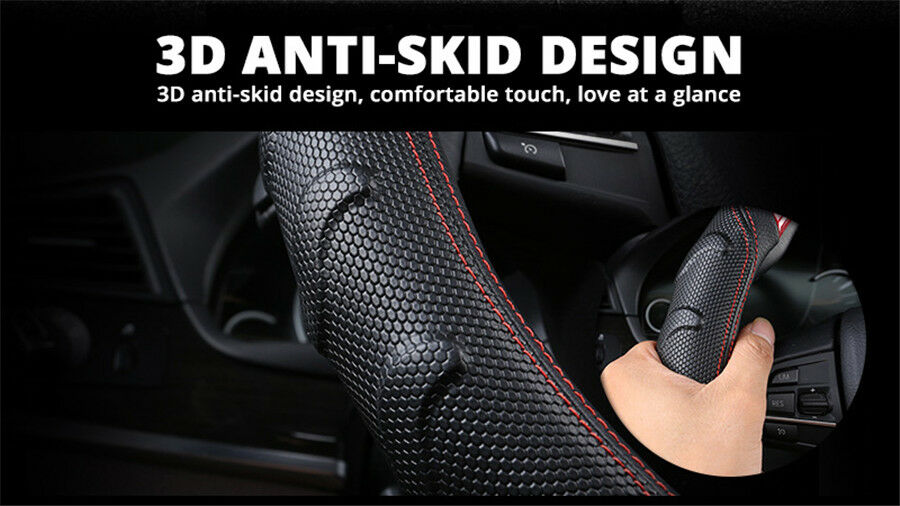 Car Steering Wheel Cover Soccer Pattern Splice Light Leather FOR Most CarStyling