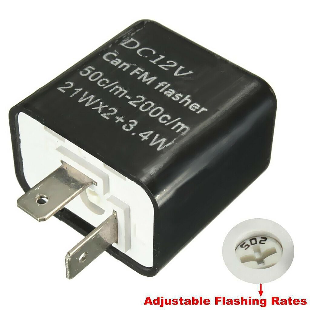 2PCS Motorcycle 12V 2-Pin Turn Signal LED Flasher Blinker