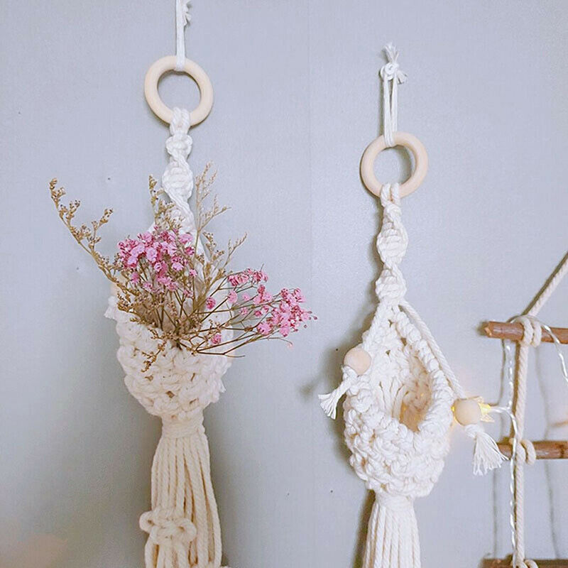 Macrame Plant Hanger Garden Hanging Planter Basket Rope Flower Pot Holder.l8