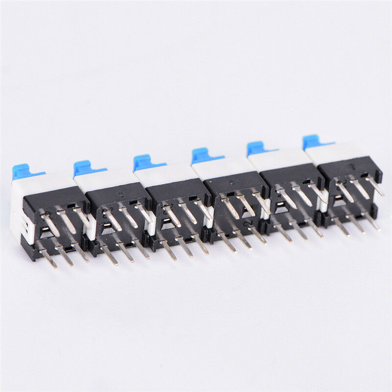 20pcs 7*7mm PCB 6 Pin Push Tactile Power Micro Switch Self Lock On/Off 2018、J DD