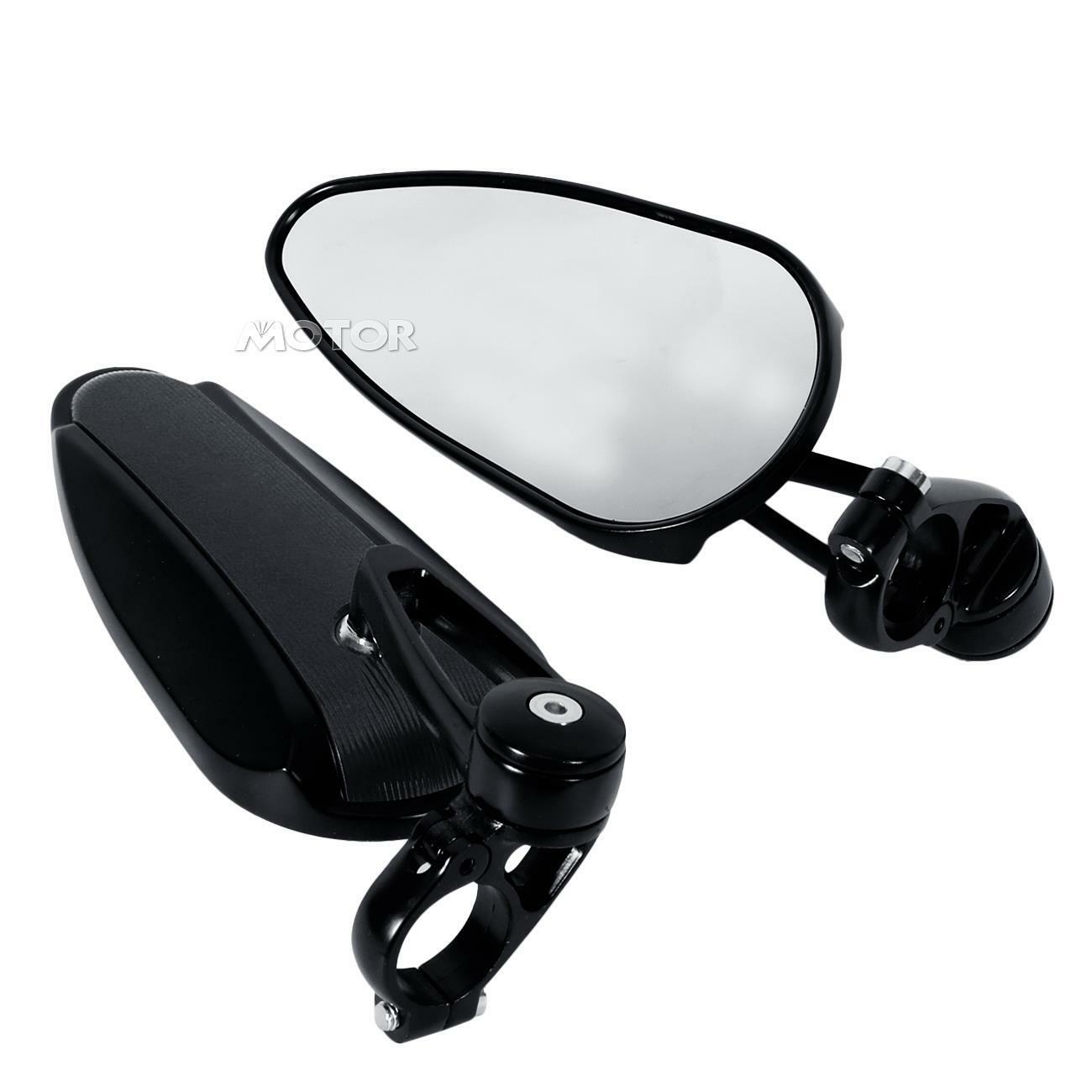 Black 7/8" CNC Bar End Side Mirrors For Suzuki V-Strom SV650 SV1000 TL1000 R S