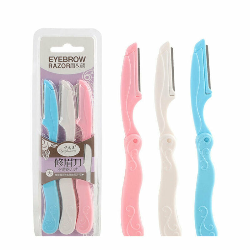 3Pcs/Set Portable Eyebrow Shaper Womens Grooming Shaver Shaping Safe Raz.l8