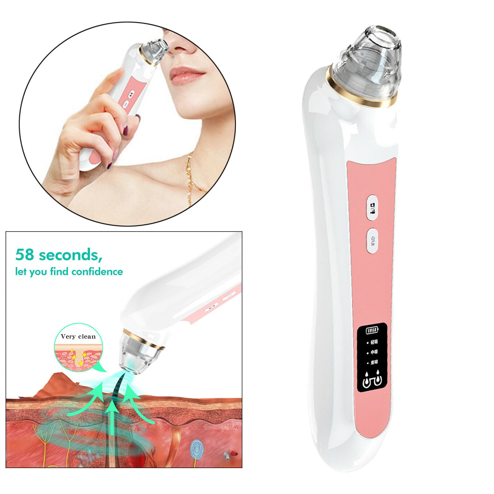 Visible Blackhead Remover Electric Pore Cleaner Extractor Beauty Device