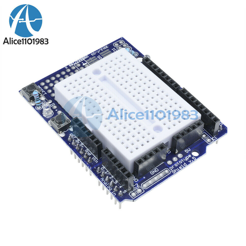 5PCS Atmega328P Arduino Prototyping Prototype Shield ProtoShield+Mini Breadboard