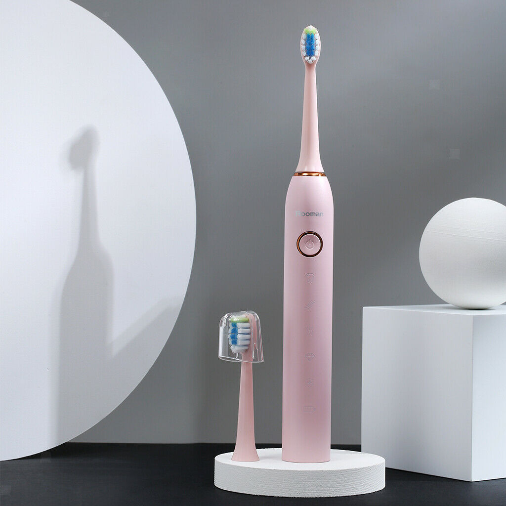 Rooman H5 Electric Toothbrush Deep Cleaning Brush with Head Pink