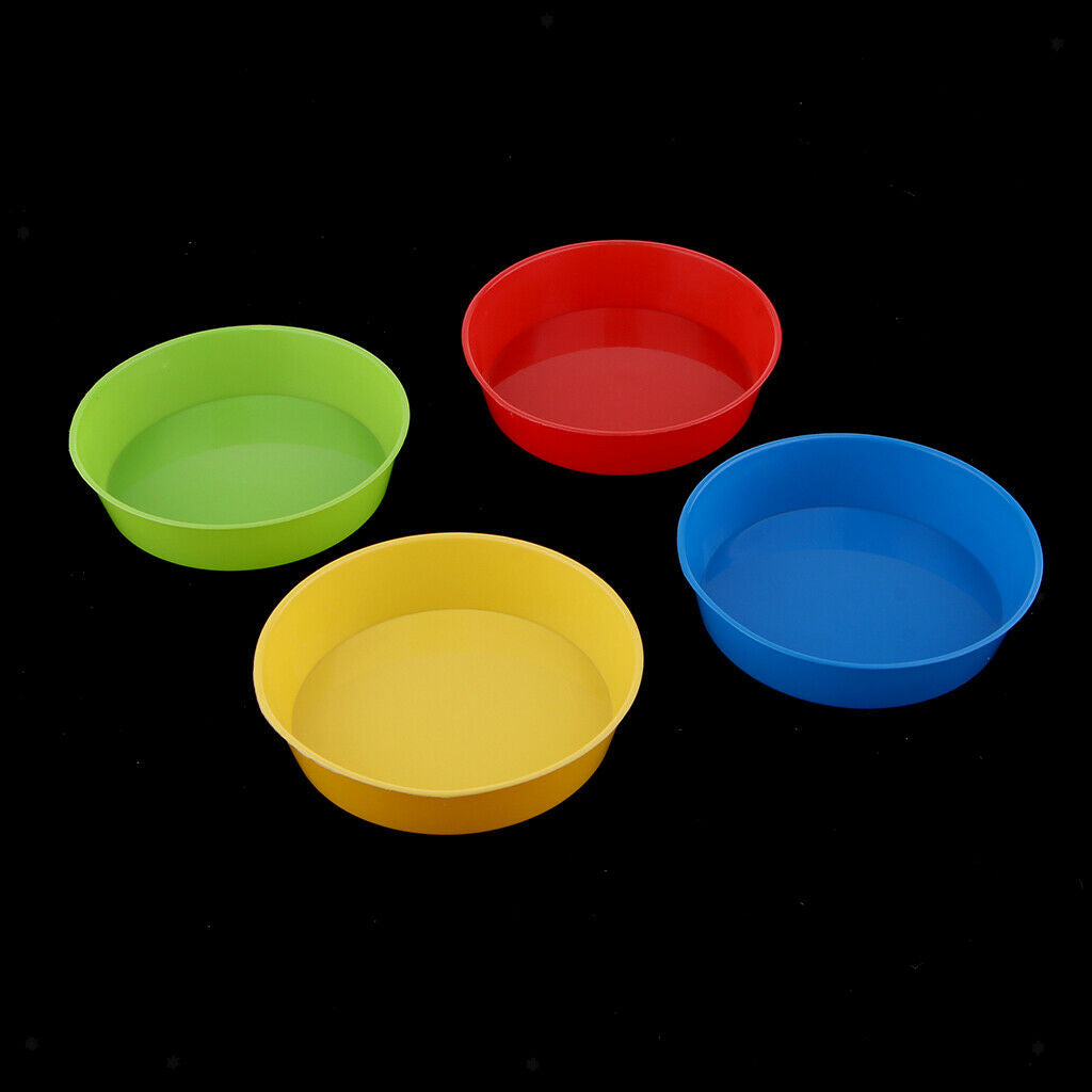 4x Kids Painting Palette Plastic Palettes Tray Kids Children Painting Supply