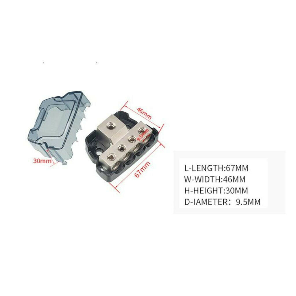 4 Way Power Distribution Block 1 in 4 Out Audio Connect Cable Splitter