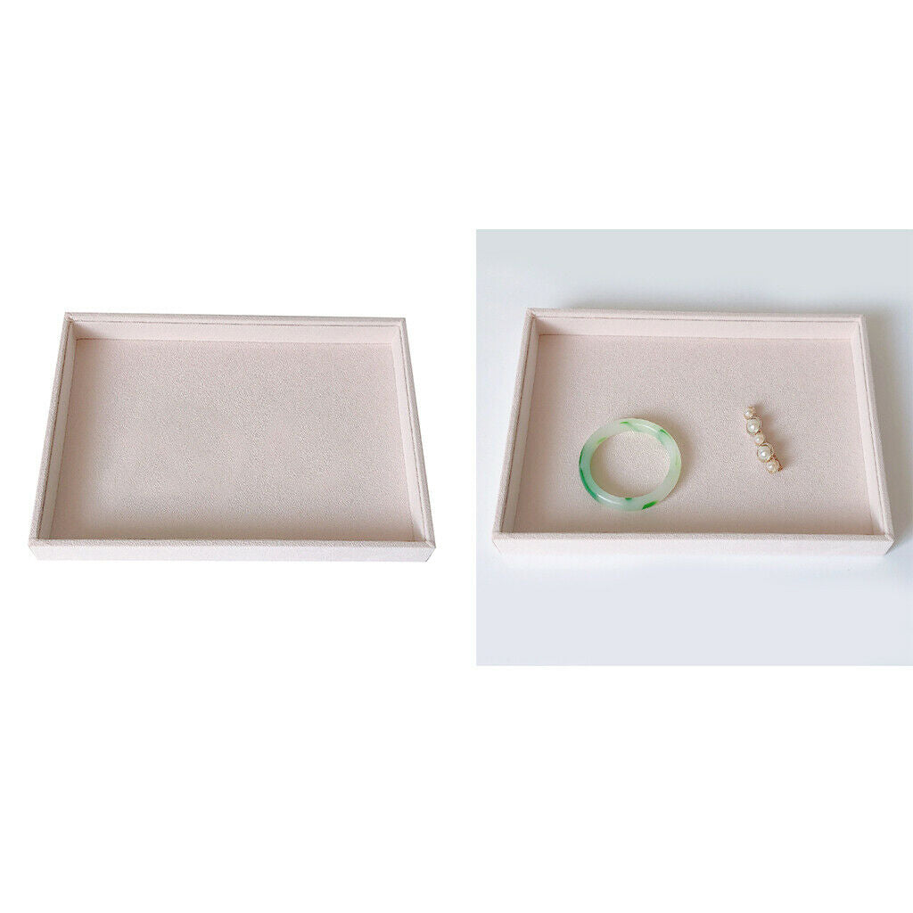 3X Wood Velvet Jewelry Display Box Holder Storage Showcase Container A,Dectable