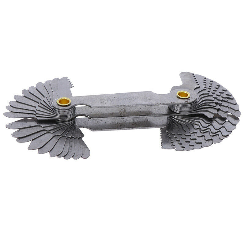 40XThread Measuring Gage 60 Degree Whitworth Metric Screw Thread Pitch Gauge SJ