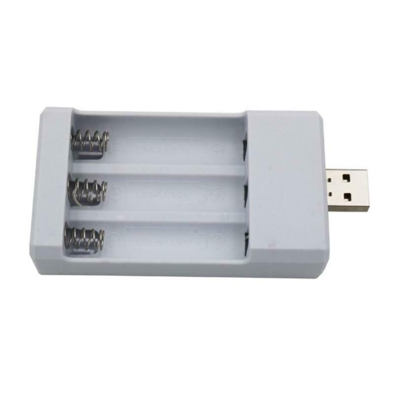 3-Slot USB Plug Battery Charger AA /AAA 1.2V Portable Ni-Cd Rechargeable Battery