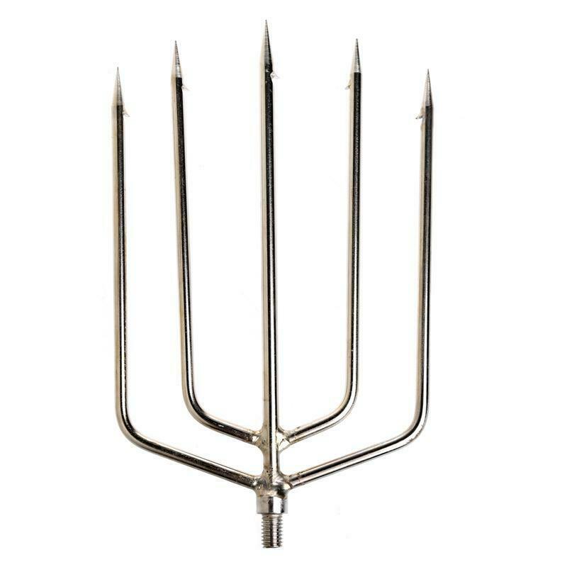 Stainless Steel Prong Harpoon Fish Fork Fishing Ice Breaker AccessoryTackleTool
