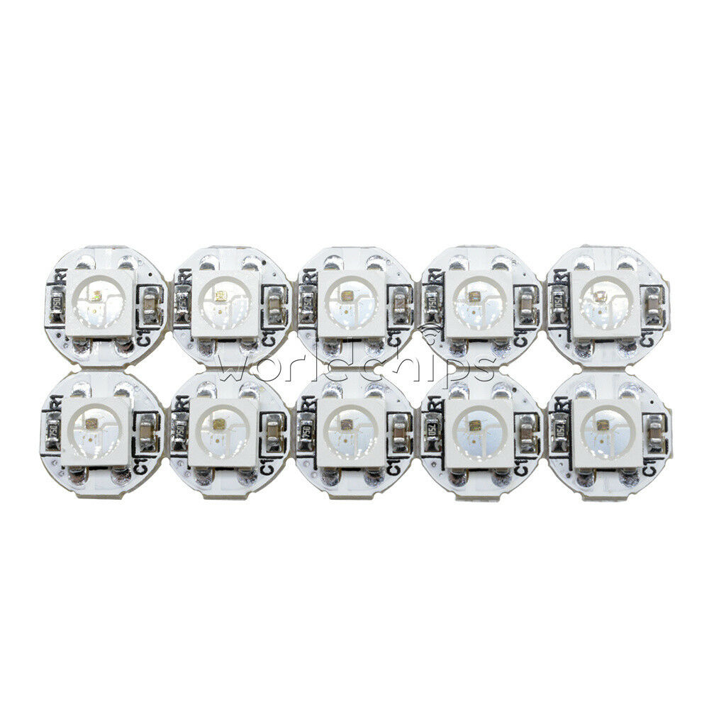 50pcs WS2812B 5050 RGB LED &PCB Board 1-LED 10x3mm Module Pixel Light 5V for DIY