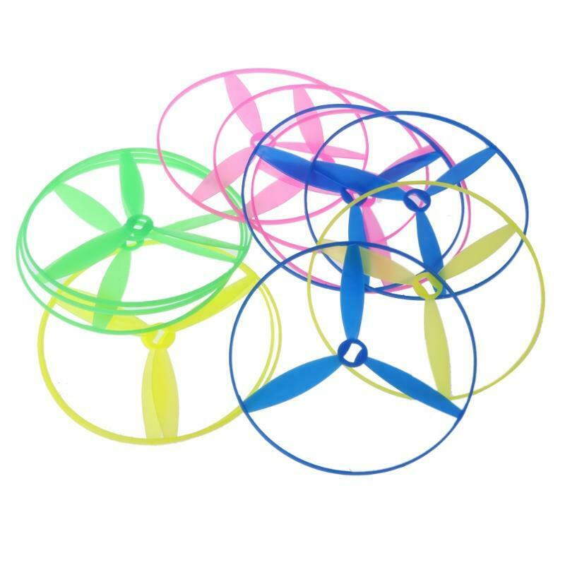 Package of 12 Twisty Flying Saucers Assorted Colors Helicopters Kids Toys Gifts