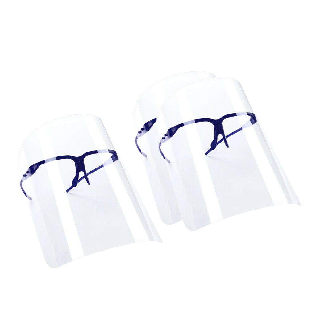 3x Safety Full Face Shield Reusable Goggles Face Cover Visor Hat Anti-Spitting