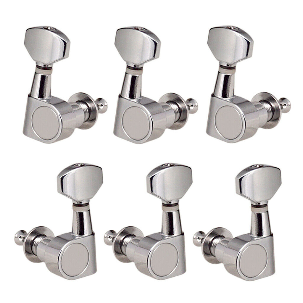3R3L String Tuning Pegs Tuners Square Button For Folk Electric Guitar Parts