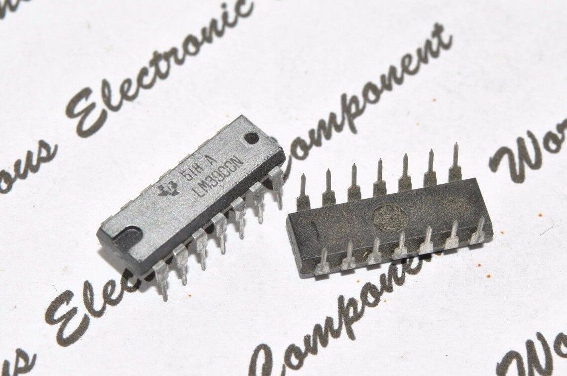 1pcs - TI LM3900N DIP-14 IC - NOS Op Amp Quad High Gain Integrated Circuit