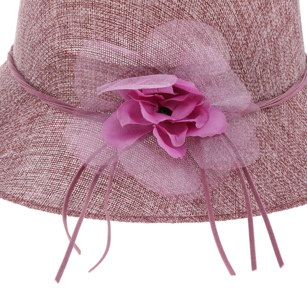 Women Sun Hat Summer Beach Cap Sun Protective Hat Anti-UV Hat Pinkish Purple