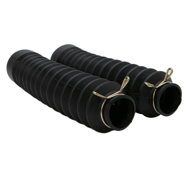 2Pcs Black Rubber Motorcycle Front Fork Shock Absorber Dust Cover For CG125DEAU