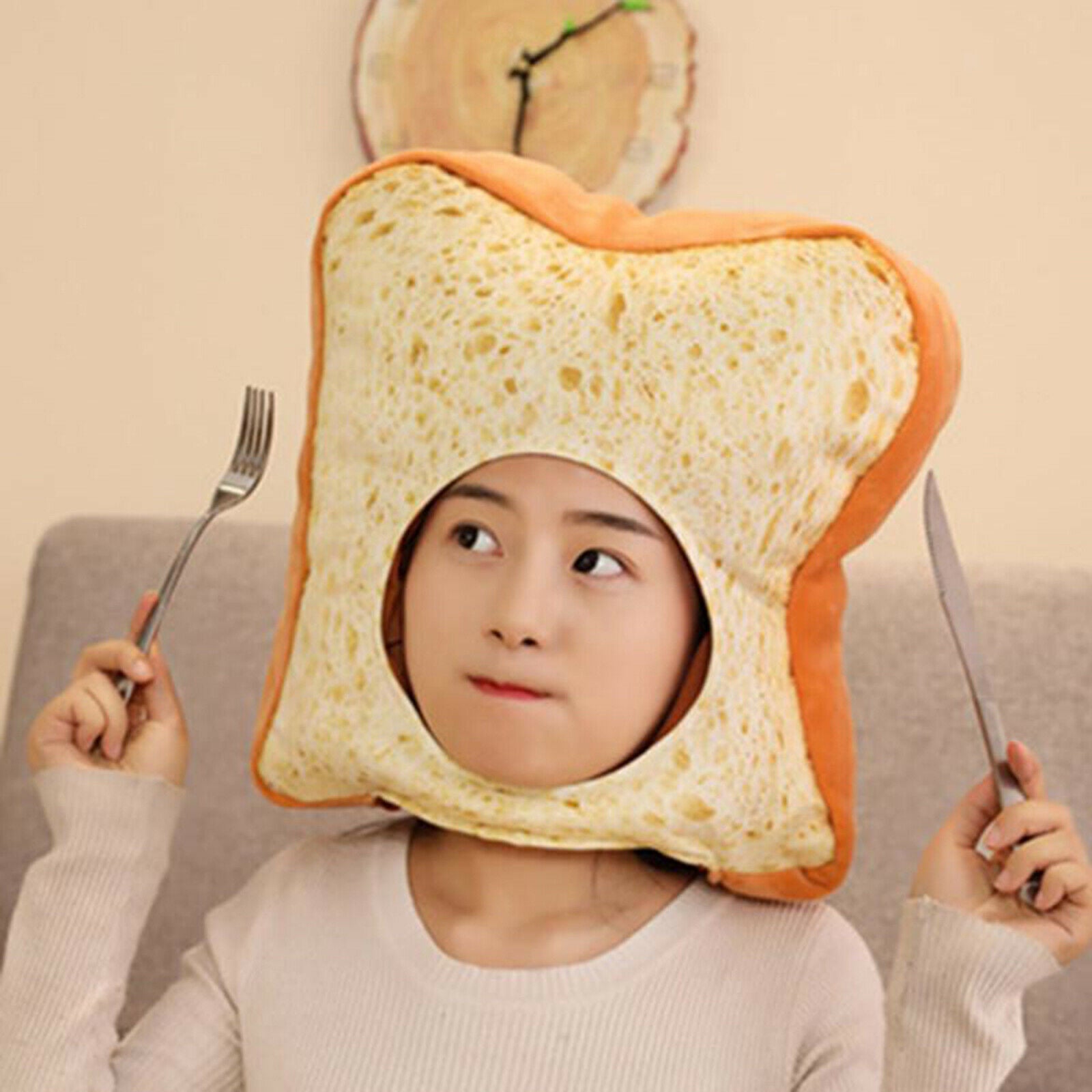 Warm Toast Bread Hood Hat Party Cute Bread Dress Up Headdress   Supplies