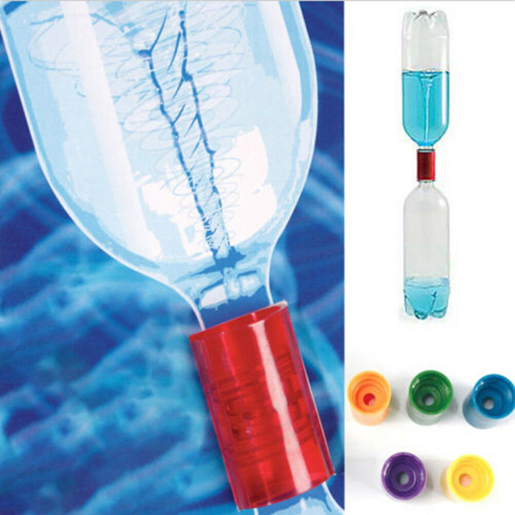 4pcs tornado vortex bottle water connector science cyclone tube experimen.l8