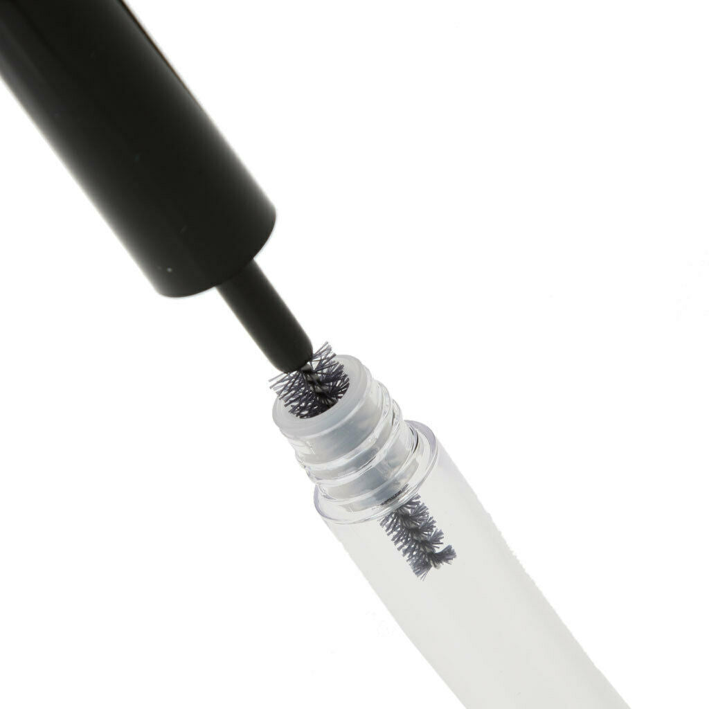 2x 4ML Plastic Clear & Black  Bottle Lip Gloss Liquid Tube