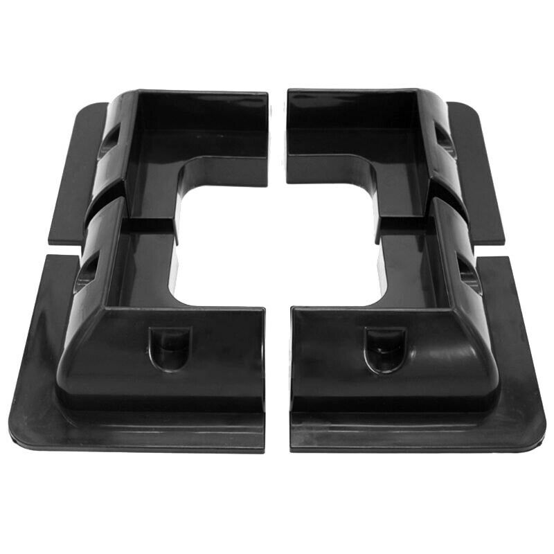 4Pcs RV Solar Panel Mounting Brackets Black Drill-Free Corner Bracket Support L4