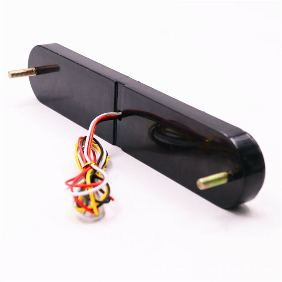 2pcs 3 In 1 LED Dual Colors Halo Ring Tail & Brake & Flowing Signal Light Car RV