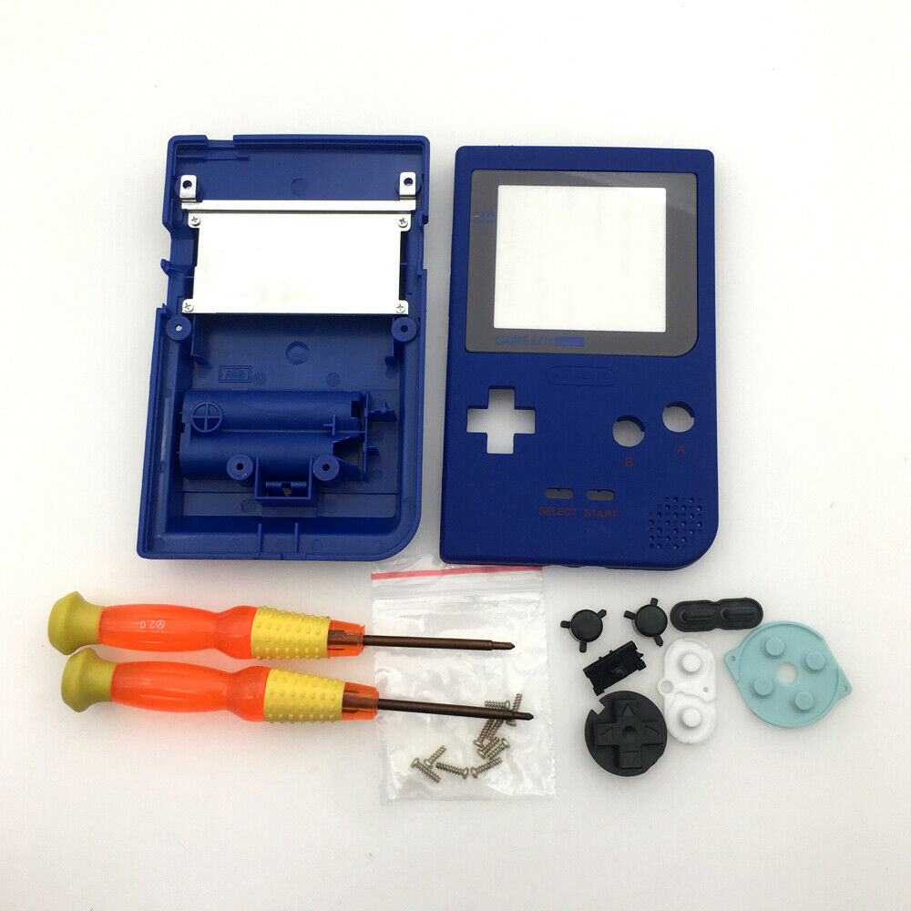 New BLUE Frosted plastic Housing Case Cover Sets for Game Boy Pocket GBP Shell