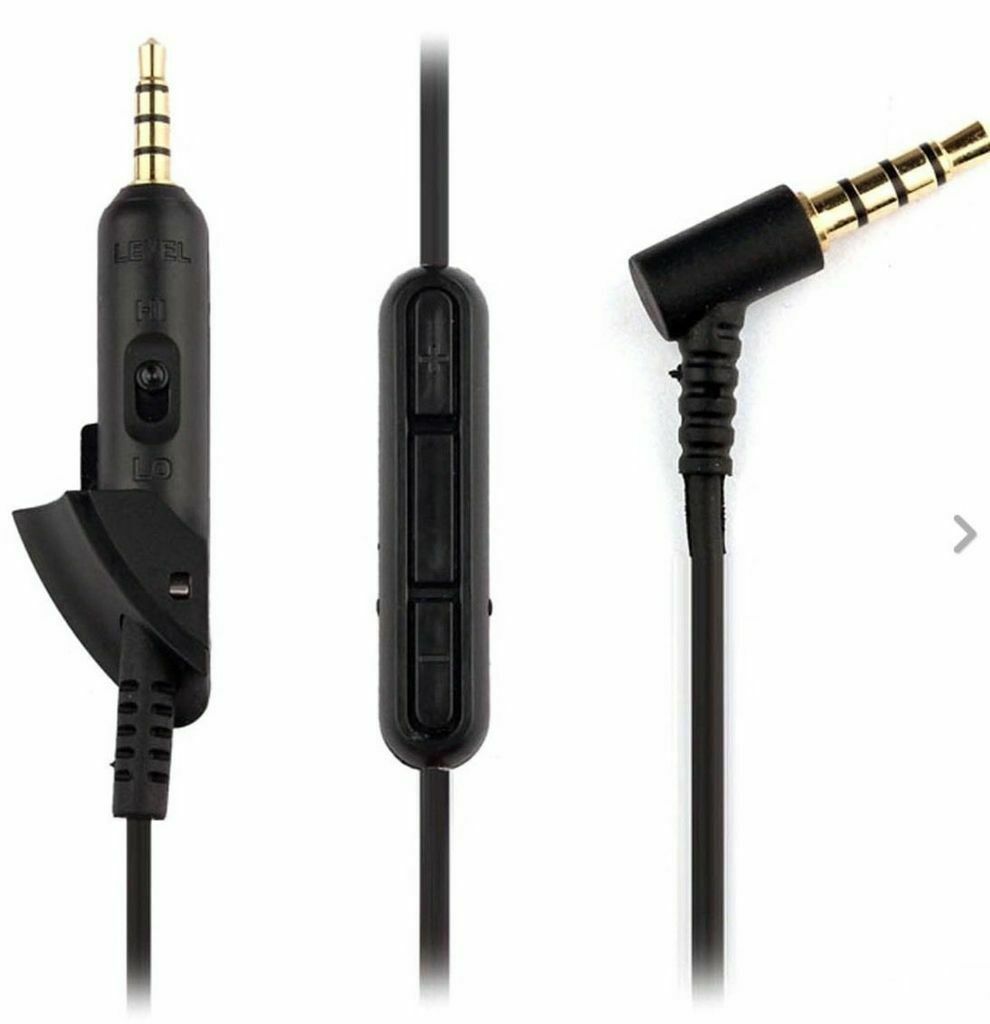 Audio Cable for Bose QuietComfort 2 15 QC2 QC15 w Microphone Volume Aux 3.5mm