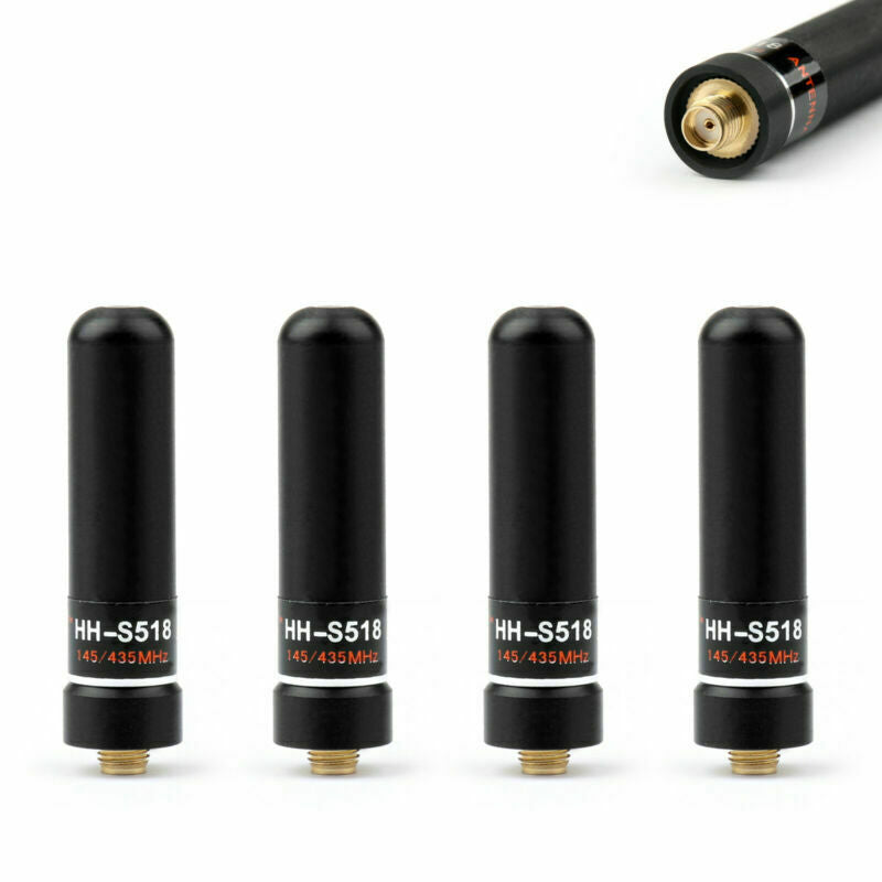 4Pcs Antenna HH-S518+Dual Band 144/430MHZ SMA Female For Kenwood UV5R Radio 5cm