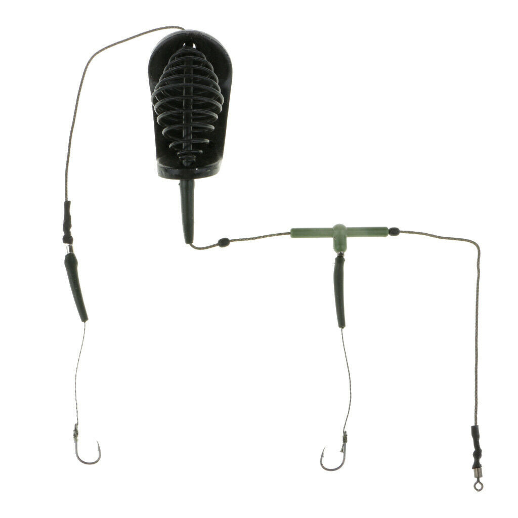 Quality Fishing Feeder Inline Cage with Hook Sinker Fishing Accessories 50g
