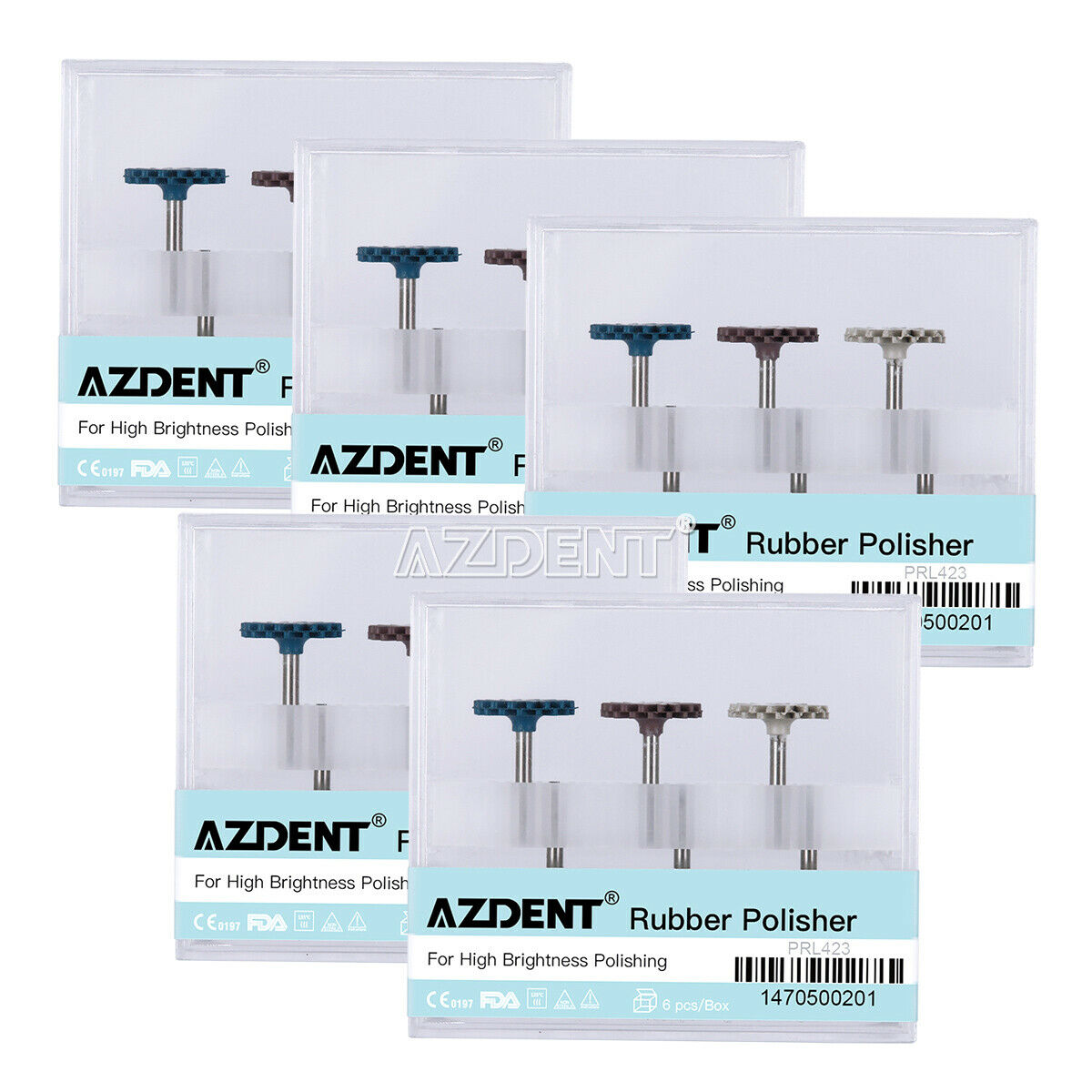 10X AZDENT Dental Composite Polishing Polisher Bur Diamond System RA 14mm Wheel