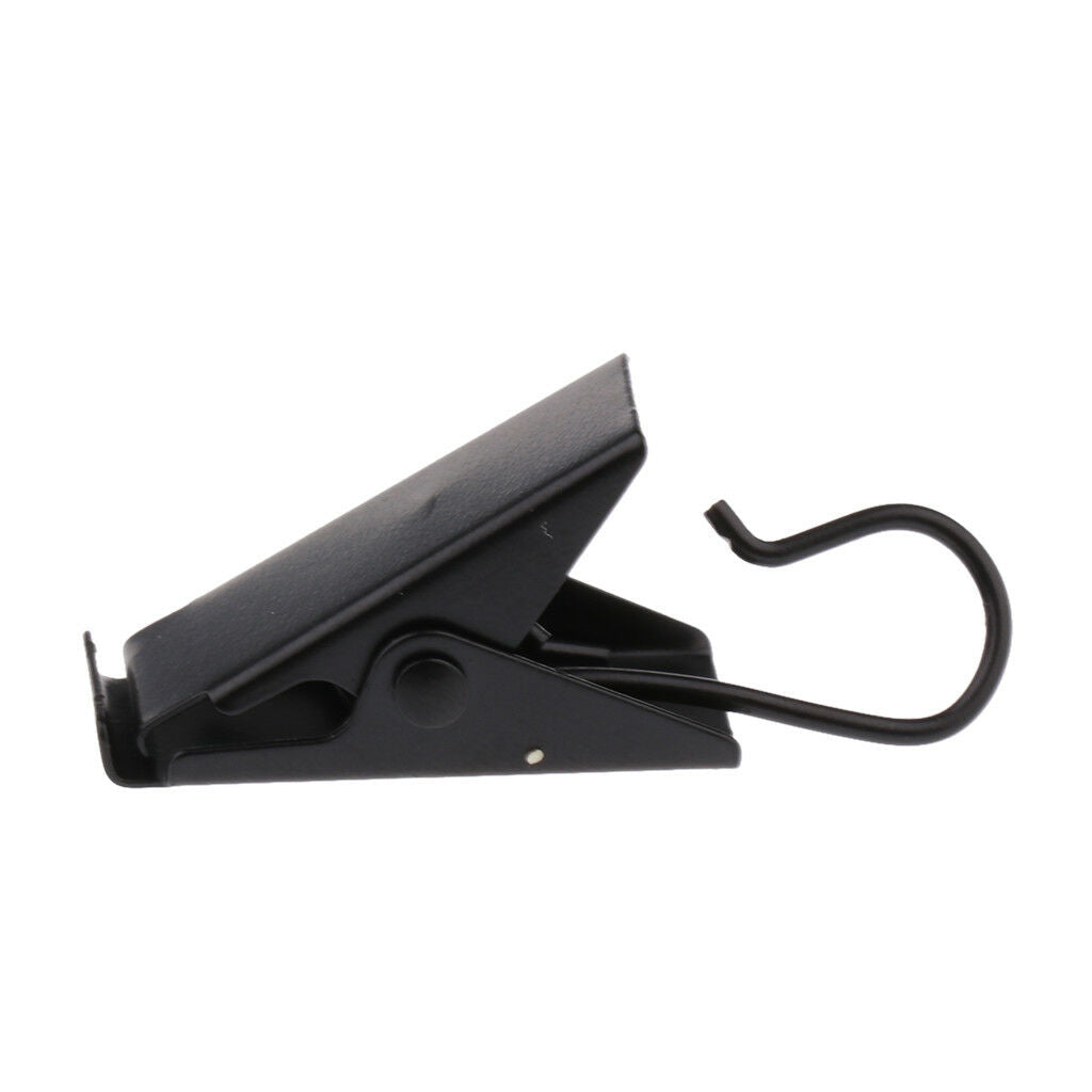 10Pcs Metal Curtain Clip w/ Hook Hanger for Blinds Drape Valance 38mm Black