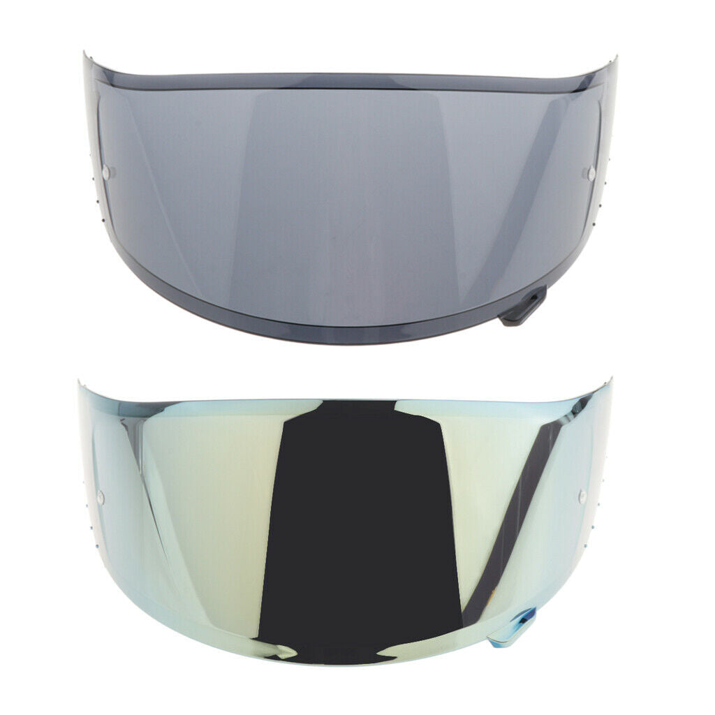2PC Motorcycle Helmet HD Visor for X14 Z7 NXR RF-1200 Sun Shield Golden+Gray